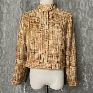 Vintage Carole Little silk crop jacket